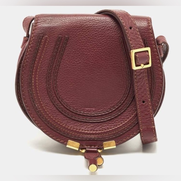 Chloe Handbags - Chloe Medium Marcie Crossbody Bag in Burgundy